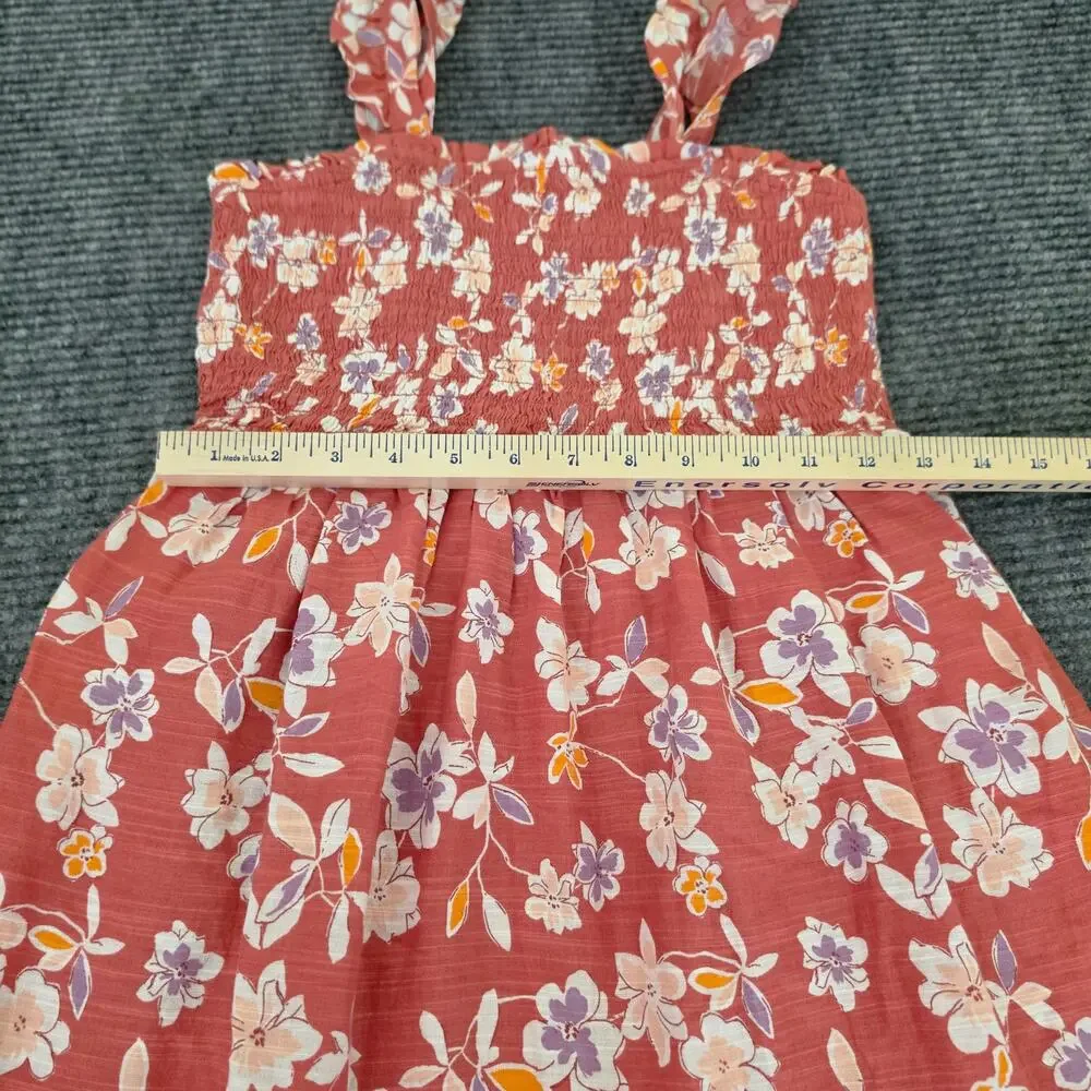 GAP Kids Girl's Size Medium Floral Print Ruffle Hem Lined Sundress NWT